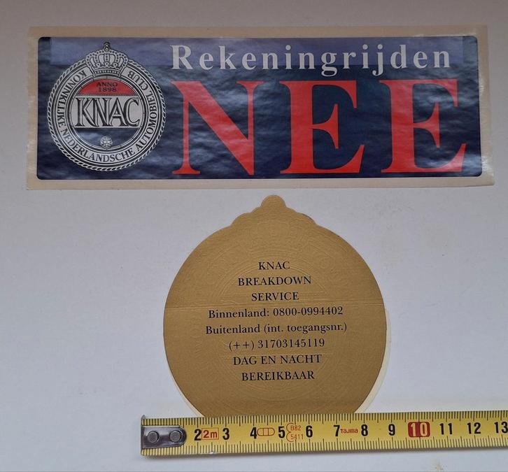 KNAC Stickers - Vintage Auto Accessoires, Verzamelen, Stickers, Gebruikt, Ophalen of Verzenden