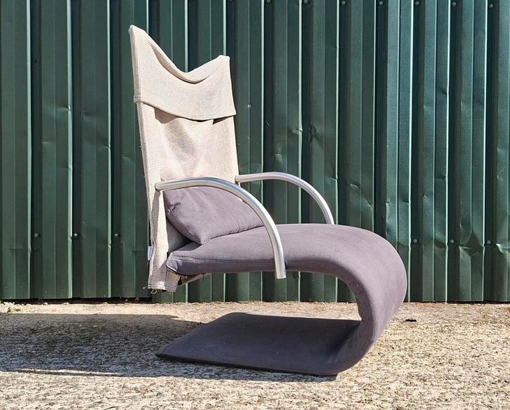 Vintage Ligne Roset Zen fauteuil design Claude Brisson, Huis en Inrichting, Fauteuils, Gebruikt, 50 tot 75 cm, 75 tot 100 cm, Ophalen of Verzenden