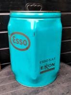 Zeldzaam ESSO EXXON Olie Blik / Vat / Ton / Drum - 45X32CM, Antiek en Kunst, Curiosa en Brocante, Ophalen of Verzenden