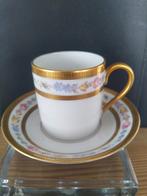 Hutschenreuther Selb mokka/espresso kopje goud met bloemen, Antiek en Kunst, Antiek | Servies los, Ophalen of Verzenden