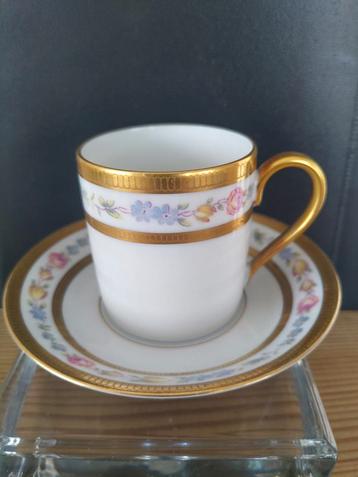 Hutschenreuther Selb mokka/espresso kopje goud met bloemen beschikbaar voor biedingen