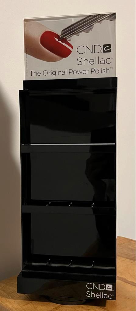 CND Shellac Display Standaard - Zwart, Sieraden, Tassen en Uiterlijk, Uiterlijk | Cosmetica en Make-up, Zo goed als nieuw, Toebehoren