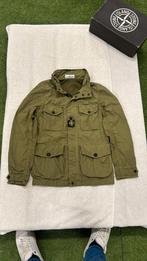 Stone Island jas Sand Cotton Cordura Field Jacket regen (XS), Stoneisland@stoneisland.com, Beige, Stone Island, Maat 46 (S) of kleiner
