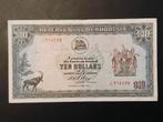 Rhodesia 10 dollars 1972 VF, Ophalen of Verzenden