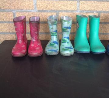 3 paar kinder regenlaarsjes 3 x maat 23 beschikbaar voor biedingen