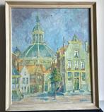 Schilderij van de ‘Oostkerk’ in Middelburg, Antiek en Kunst, Kunst | Schilderijen | Klassiek, Ophalen of Verzenden