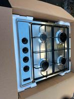 Kookplaat butaan/propaan RVS met zwart staal inbouw op, Witgoed en Apparatuur, Zo goed als nieuw, Inbouw, Gas, 4 kookzones