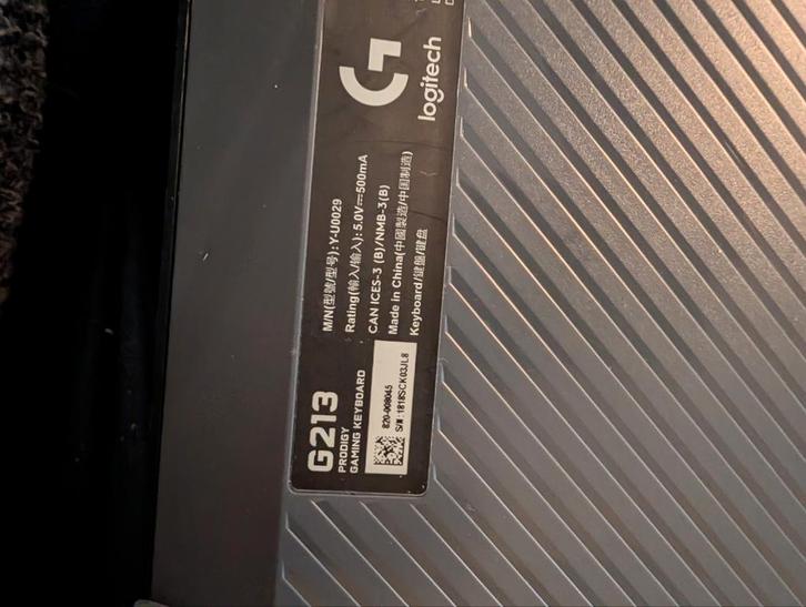 Logitech G213 Prodigy Gaming Toetsenbord, Computers en Software, Toetsenborden, Gebruikt, Qwerty, Bedraad, Gaming toetsenbord