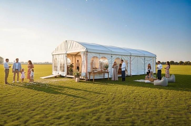 Te Huur | Aluhal Boogtent 6x12 - Perfect voor evenementen!, Tuin en Terras, Partytenten, Gebruikt, Ophalen of Verzenden