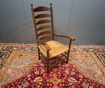 Pracht Vintage Ladderback Armstoel Izgst! Kijk omschrijving beschikbaar voor biedingen