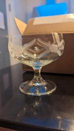 Vijf prachtige kristallen champagne coupes, Antiek en Kunst, Antiek | Glas en Kristal, Ophalen of Verzenden