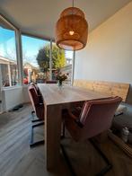 Eettafel tafel 200x100 massief hout, Ophalen, 200 cm of meer, 50 tot 100 cm, Zo goed als nieuw