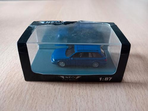Neo schaalmodellen 1/87 Audi RS2 Avant Nogaro Blauw ZEER ZEL, Hobby en Vrije tijd, Modelauto's | 1:87, Zo goed als nieuw, Auto