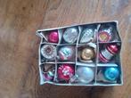 doos 31 bestaat uit 12 oude glazen kerstballen, Gebruikt, Ophalen of Verzenden