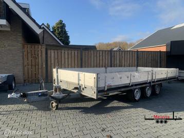 Hulco plateauwagen aanhanger 3 asser 500x200 3500KG