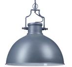 Hanglamp industriële look grijs metaal, Ophalen of Verzenden, Nieuw, Metaal, Minder dan 50 cm