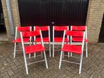 6x ArrMet pocket klapstoel rood, Huis en Inrichting, Ophalen, Gebruikt, Rood