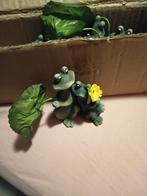 Schattig Dierenbeeld - Kikkers met Bloem, Ophalen of Verzenden, Zo goed als nieuw, Kunststof, Dierenbeeld