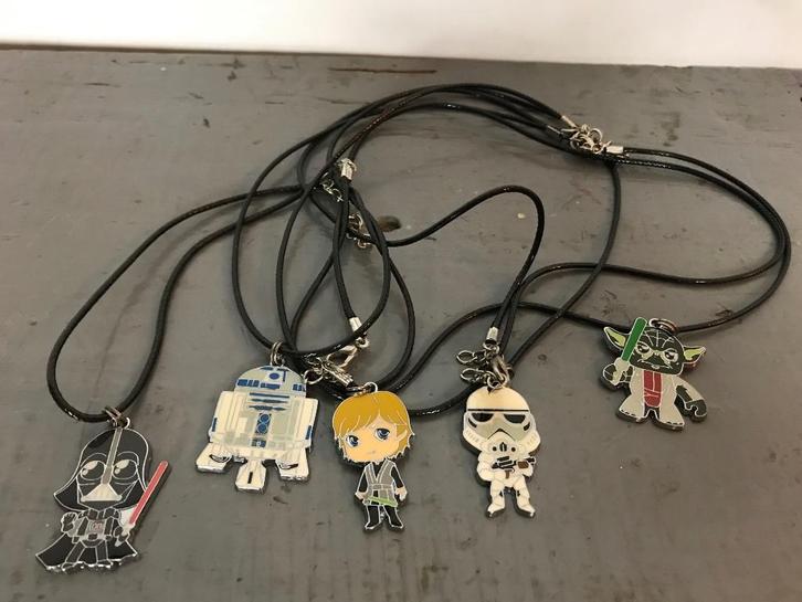 Star wars ketting bobble heads darth vader yoda stormtrooper, Verzamelen, Star Wars, Zo goed als nieuw, Gebruiksvoorwerp, Ophalen