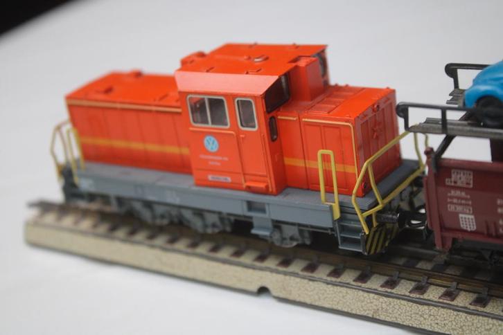 Märklin Autotransport VW Werk met 4 x 4613 autotransporters, Hobby en Vrije tijd, Modeltreinen | H0, Zo goed als nieuw, Treinset