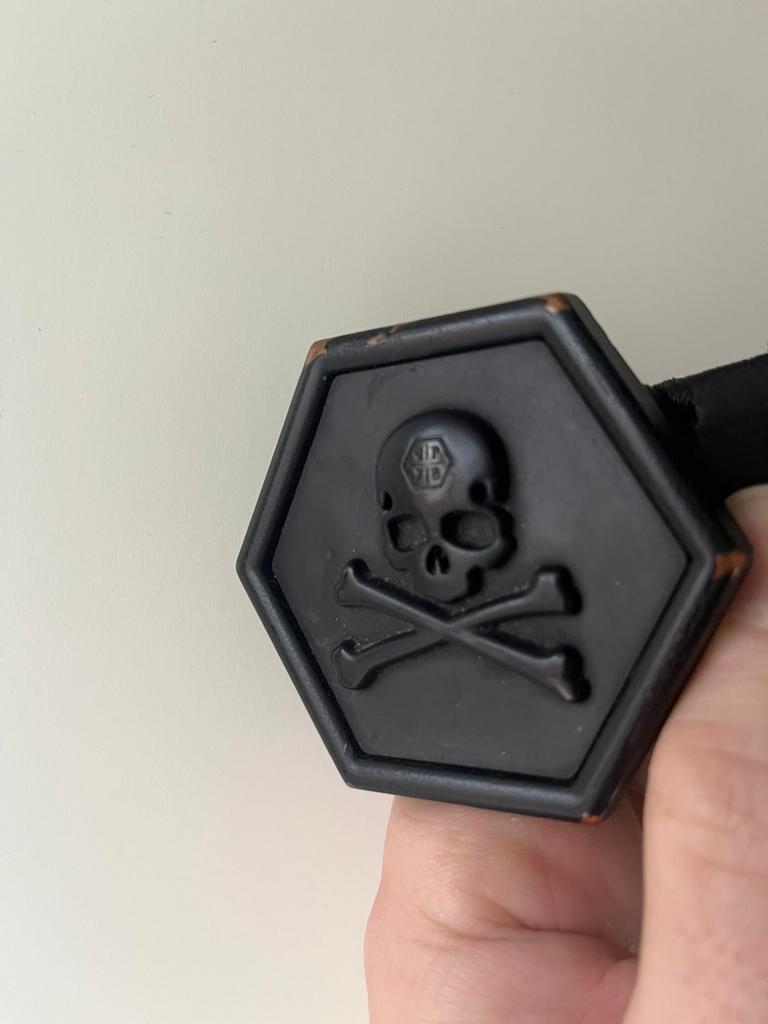 Philipp Plein Riem met Doodskop, Kleding | Heren, Riemen en Ceinturen, 95 tot 105 cm, Ophalen of Verzenden, Zo goed als nieuw