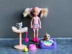 Barbie Chelsea met hond en kat, Ophalen of Verzenden, Zo goed als nieuw, Barbie