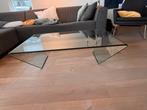 Glazen Design Salontafel - Gebogen Glas, Ophalen, Gebruikt, 100 tot 150 cm, 50 tot 100 cm