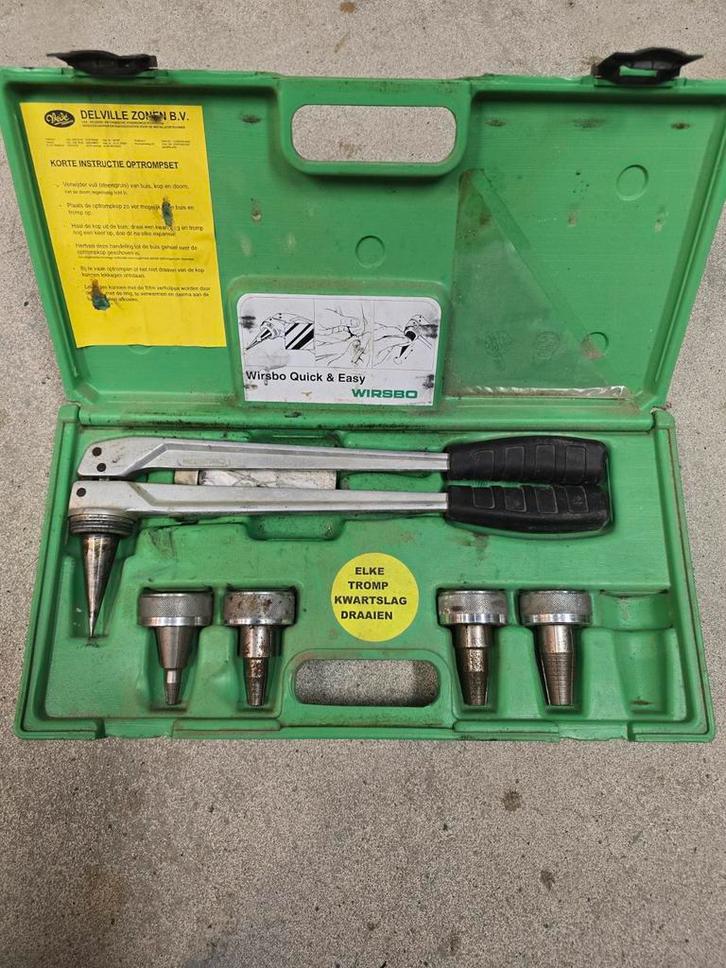 Optromtang Wirsbo Quick & Easy Set optrompen, Doe-het-zelf en Verbouw, Gereedschap | Handgereedschap, Gebruikt, Ophalen of Verzenden