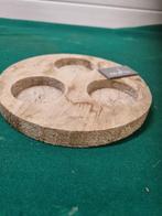 kaarsenhouder hout voor drie stomp kaarsen, Huis en Inrichting, Woonaccessoires | Kandelaars en Kaarsen, Ophalen of Verzenden