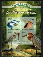 niger 2013 pf blok reigers herons vogels birds 1, Ophalen of Verzenden, Postfris, Dier of Natuur
