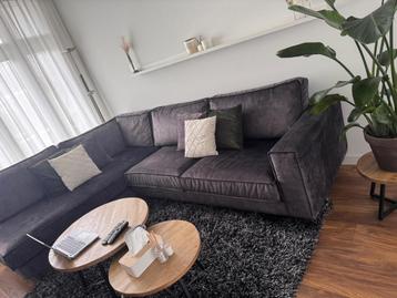 Bankstel hoekbank ZITMAXX antraciet suede beschikbaar voor biedingen