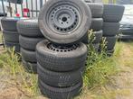 Winterbanden Continental 215/65/16 met stalen velgen, Ophalen, 16 inch, Banden en Velgen, Winterbanden
