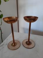Vintage messing kaarsenhouders waxinelichthouders kandelaar, Ophalen of Verzenden, Koper of Brons