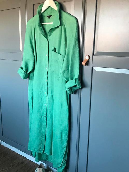 Massimo Dutti linnen overhemd style jurk 40 / 42 appelgroen, Kleding | Dames, Jurken, Zo goed als nieuw, Maat 42/44 (L), Groen
