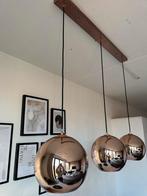 Moderne hanglamp met glazen bollen, Huis en Inrichting, Lampen | Hanglampen, Ophalen, Gebruikt, Glas, Minder dan 50 cm
