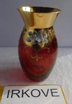 MURANO 3 x KRISTAL TOERISTEN VAASJE * Cranbery en Blauw *, Antiek en Kunst, Verzenden