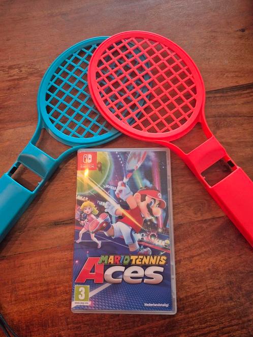 Mario Tennis Aces + rackets || Nintendo Switch Game, Spelcomputers en Games, Games | Nintendo Switch, Zo goed als nieuw, Sport