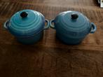 Blauwe Mini Pannetjes Set, Huis en Inrichting, Ophalen of Verzenden, Zo goed als nieuw, Overige materialen, Pot, Bus of Blik