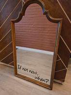 Vintage Retro Spiegel met Houten Frame, Ophalen, Gebruikt, 100 tot 150 cm, Rechthoekig