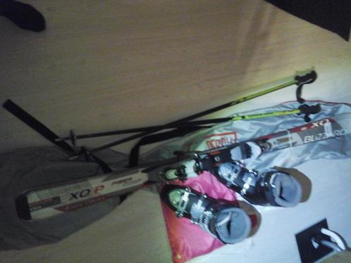 Complete set dames ski-spullen (schoenen, ski's en stokken), Sport en Fitness, Skiën en Langlaufen, Zo goed als nieuw, Ski's, Overige merken