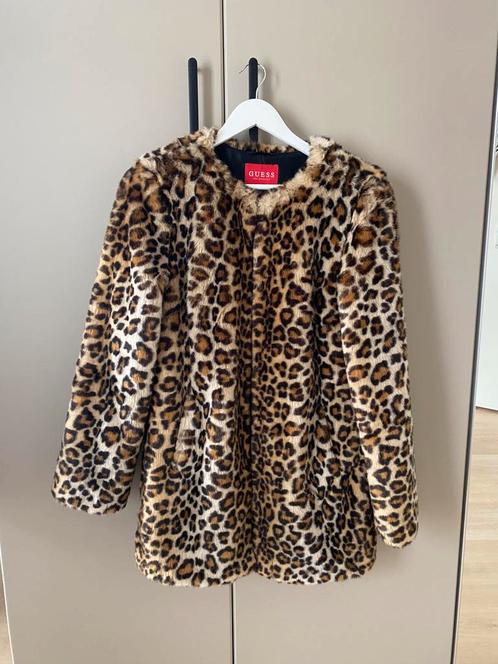 Bijna nieuw! Guess damesjas maat S in panterprint, nep bont, Kleding | Dames, Jassen | Winter, Zo goed als nieuw, Maat 36 (S)
