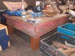 Massief Houten Koffietafel, Gebruikt, 50 tot 100 cm, 100 tot 150 cm, Vintage