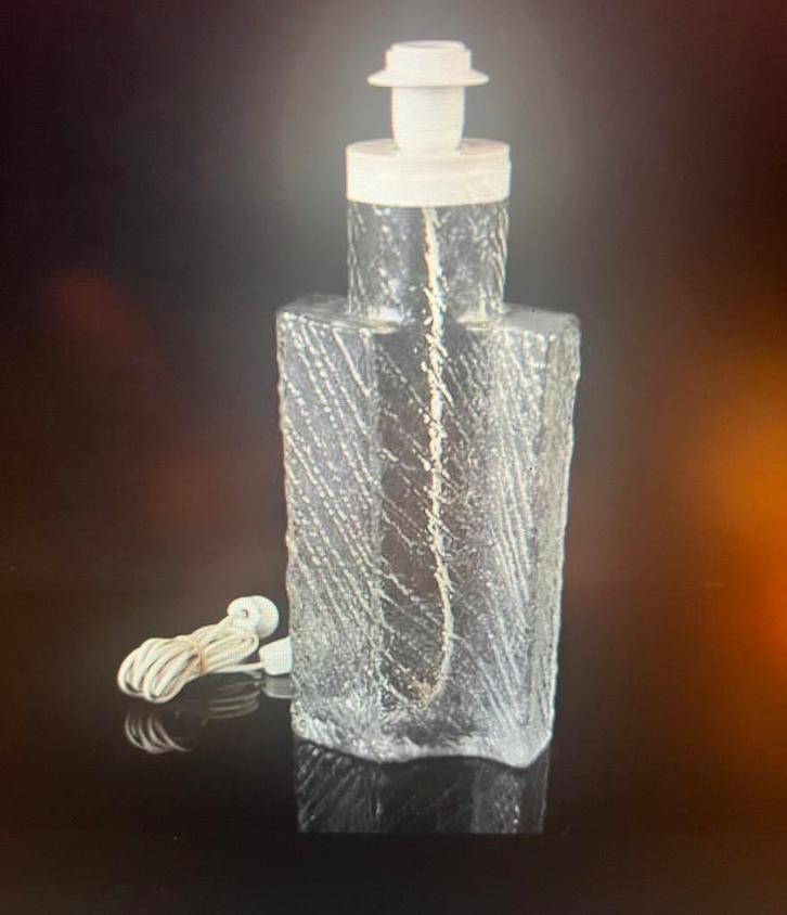 Vintage Glazen Lampvoet - Zweeds Design, Huis en Inrichting, Lampen | Losse lampen, Gebruikt, Overige typen, 30 tot 60 watt, E27 (groot)