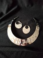 Zilverkleurige Swatch ketting en oorbellen set, Sieraden, Tassen en Uiterlijk, Kettingen, Ophalen of Verzenden, Zo goed als nieuw