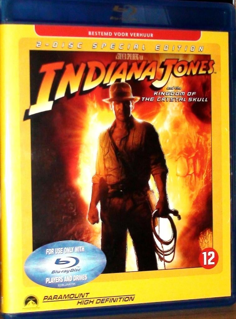 blu ray indiana jones and the kingdom of the crystal skull, Cd's en Dvd's, Blu-ray, Ophalen of Verzenden, Zo goed als nieuw, Avontuur