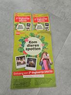 Dierenpark Hoenderdaell dagkaarten (2 vouchers), Dekamarkt, Ophalen of Verzenden