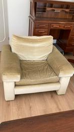 Loveseat groen velours, Huis en Inrichting, Fauteuils, Gebruikt, 75 tot 100 cm, Ophalen