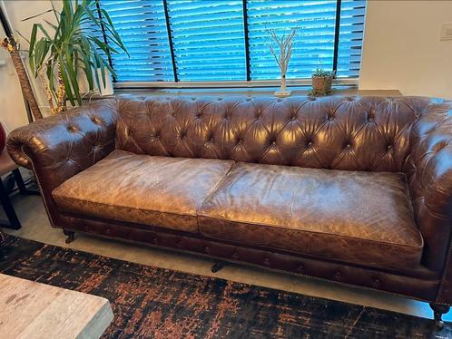 MOOIE STOER en ROBUUST CHESTERFIELD BANKEN, Huis en Inrichting, Banken | Bankstellen, Zo goed als nieuw, Vierpersoons of meer
