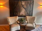 2 prachtige mohair gestoffeerde fauteuils!, Antiek en Kunst, Antiek | Meubels | Stoelen en Banken, Ophalen
