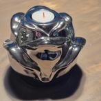 Zilverkleurige Roos Sfeerlichthouder - ZGAN, Ophalen of Verzenden, Zo goed als nieuw, Metaal, Grijs